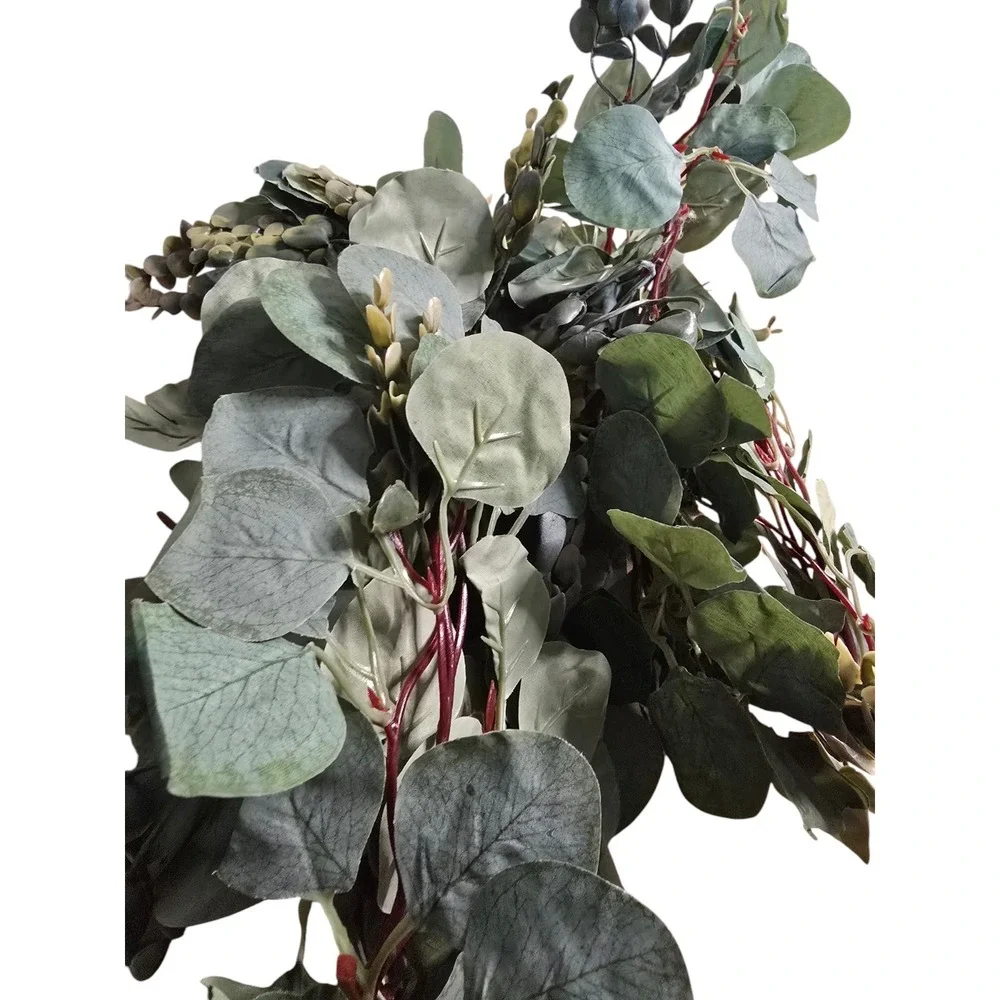 6 Pack Artificial Eucalyptus Garland, 6 ft Faux Silk Eucalyptus Leaves Vines Han